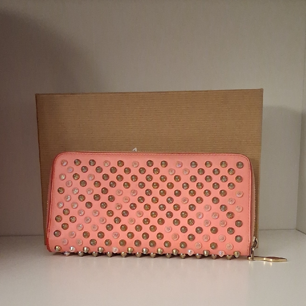 Christian Louboutin Studded Pink Wallet
